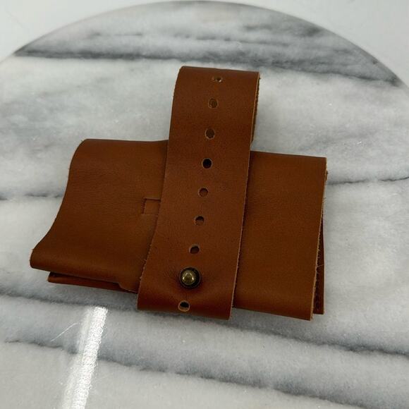 Albert roll up soft brown leather wallet - Picture 1 of 6